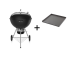 1500230 - Weber Master Touch E-6755 WBR CRAFTEDHolzkohlegrill 67 cm, Black