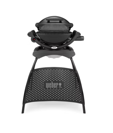 50010379 - Weber Q 1000 Gasgrill (Schwarz) mit Stand und Abdeckhaube