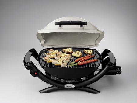 50010379 - Weber Q 1000 Gasgrill (Schwarz) mit Stand und Abdeckhaube